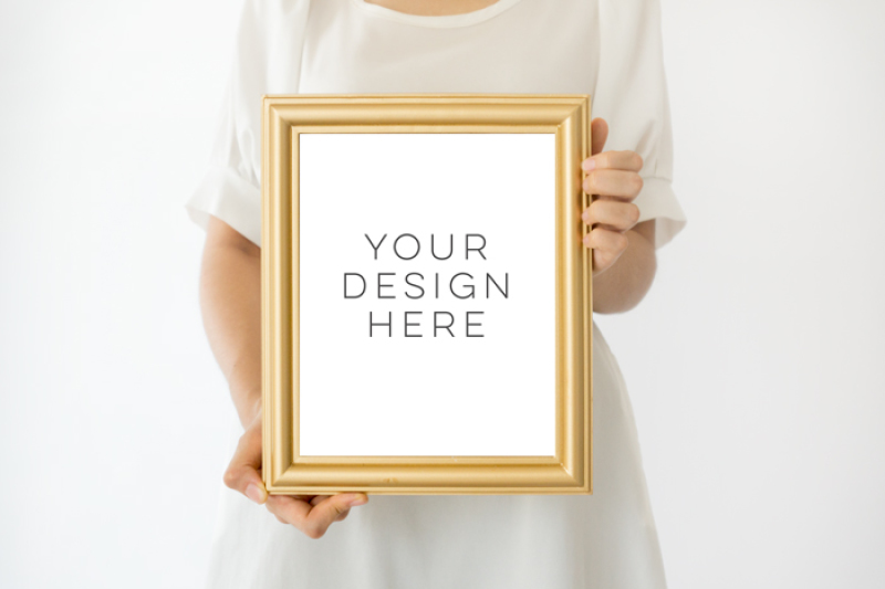 gold-frame-mockup-8x10-frame-mockup-girl-holding-poster-mockup-girl-holding-frame-mockup-digital-photoshop-backgrounds-gold-mock-up