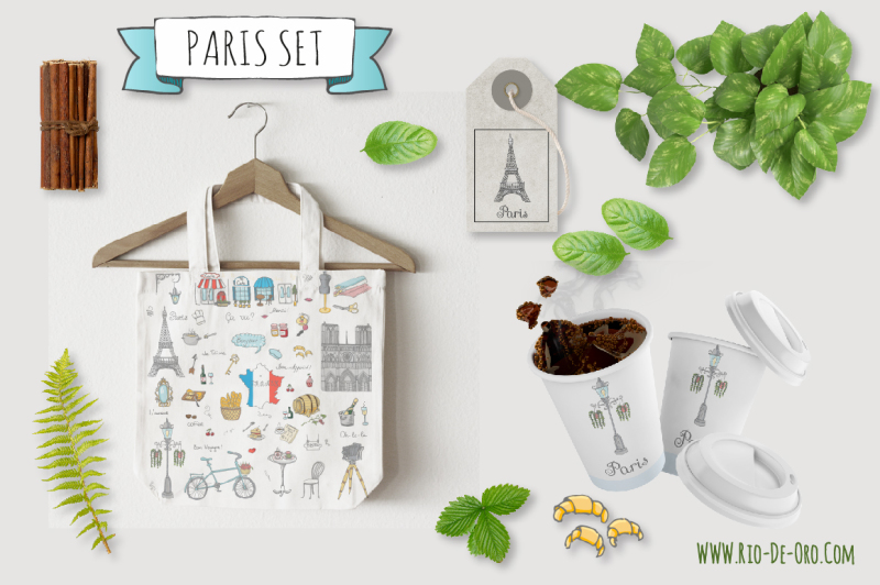 58-paris-color-hand-drawn-icons