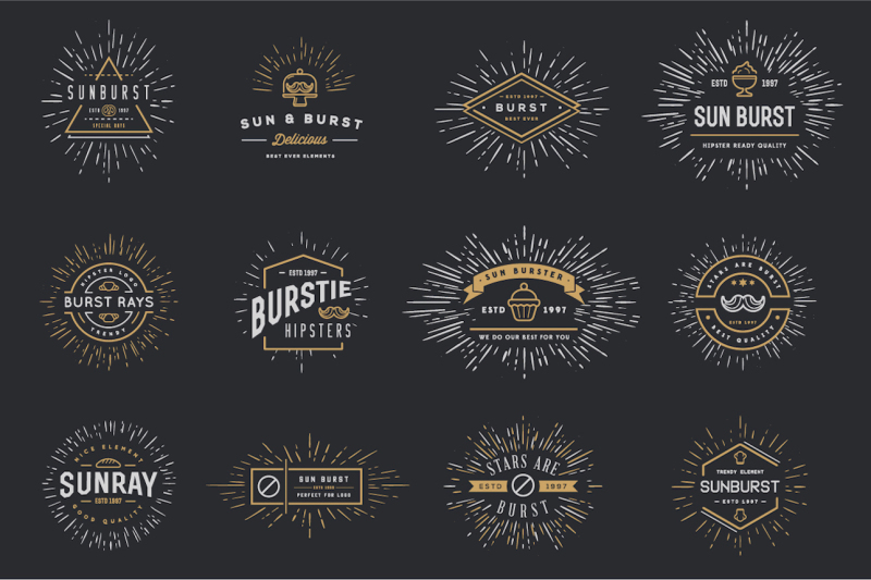 awesome-vector-sunburst-elements