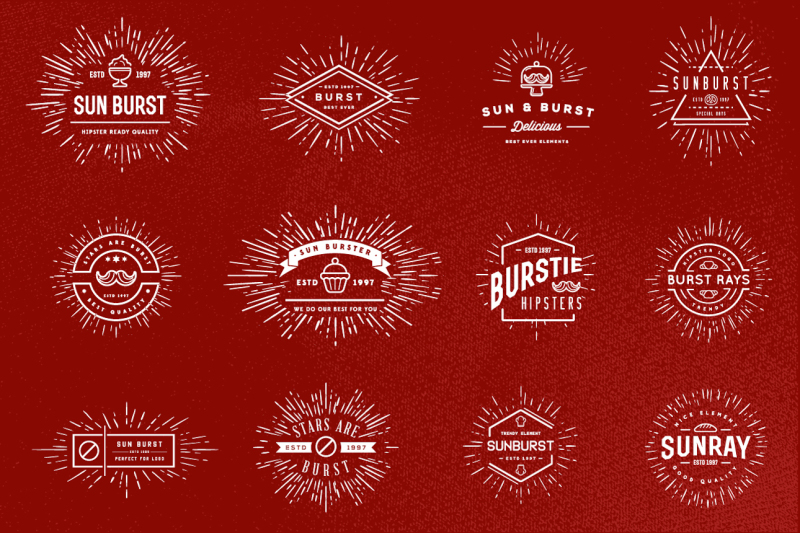 awesome-vector-sunburst-elements